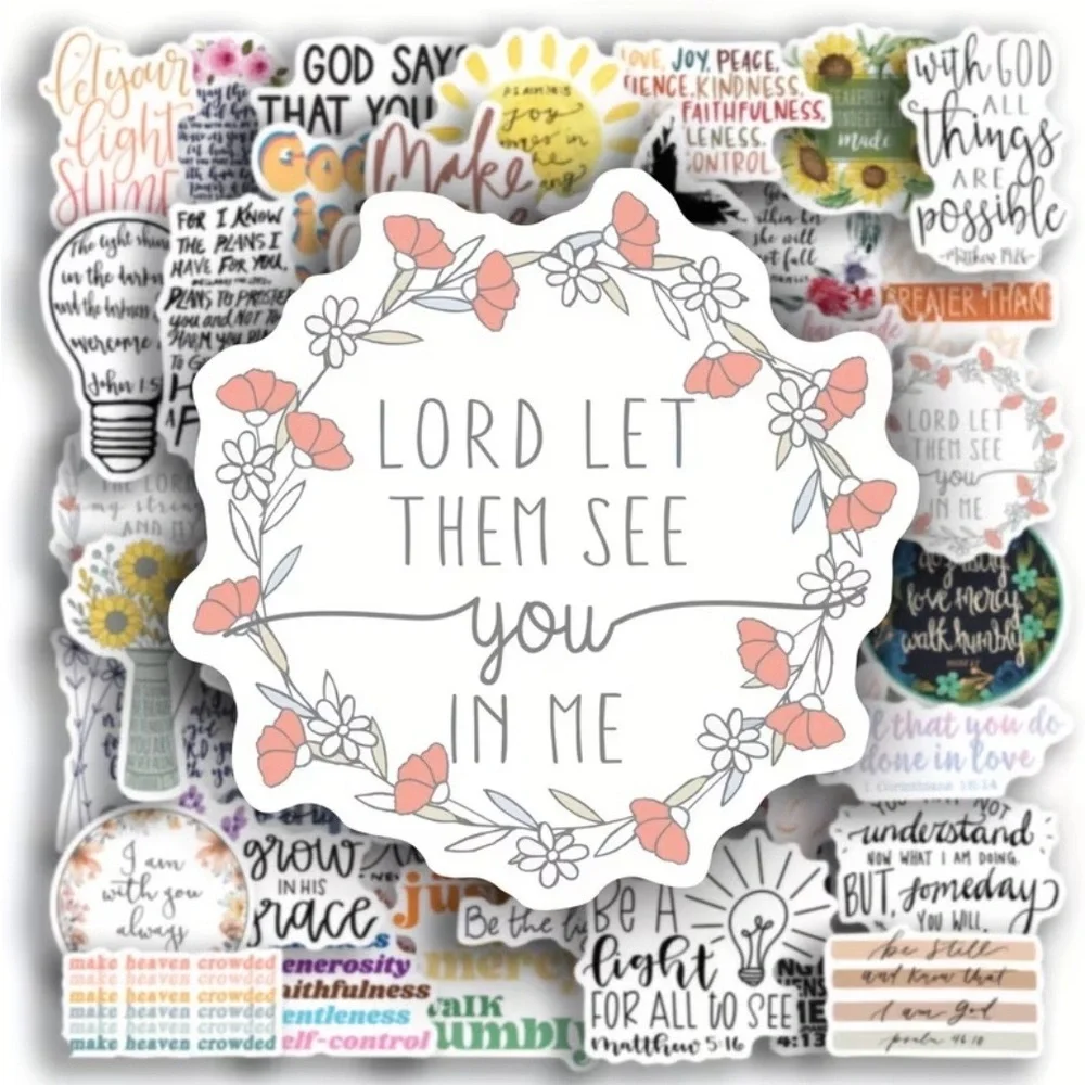 Colorful Inspirational Sticker Set, NEW, 50 pieces - Picture 4 of 7